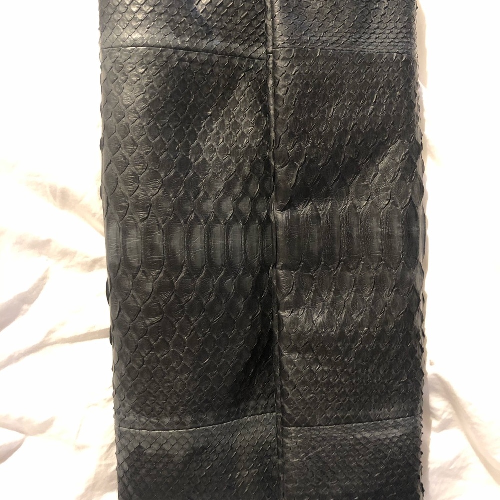 Genuine Snakeskin clutch dark gray